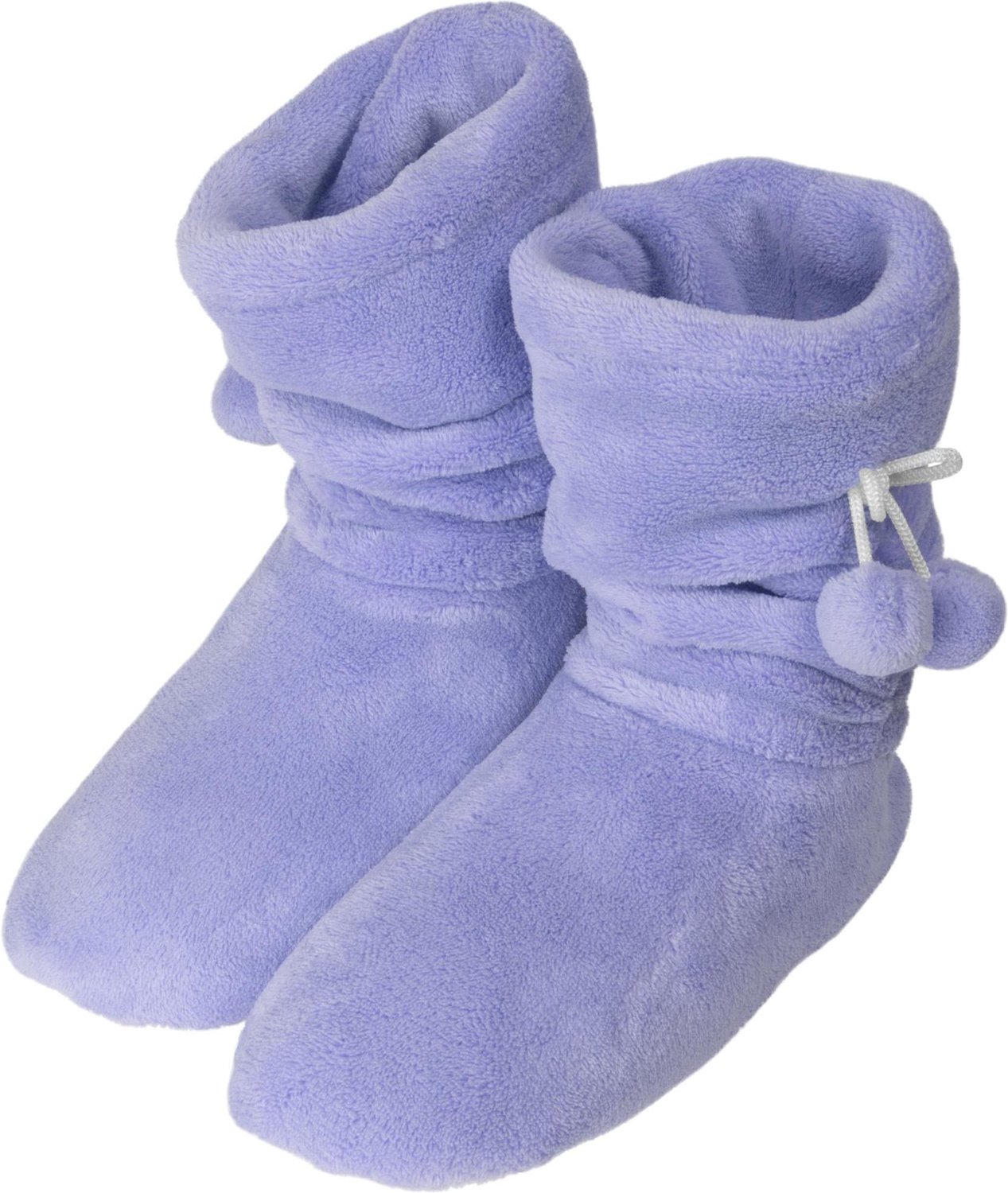 Fleece-pantoffels voor dames met pompons