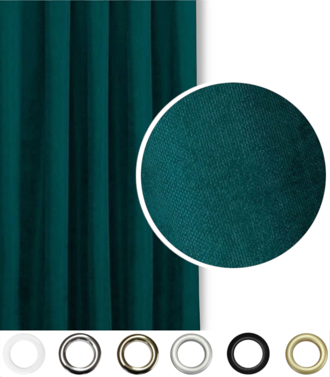 PRESTIQUA EFE Slaapkamergordijn Emerald Groen 160x175cm Verduisterend Emerald green
