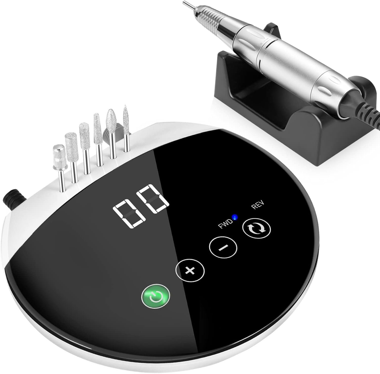 SnelShoppen - Professionele Nagelvijl Machine, Nagelfrees met Aanraaktoetsen, HD LED Scherm, 35000RPM, Voor Gel en Acrylnagels, Manicure en Pedicure