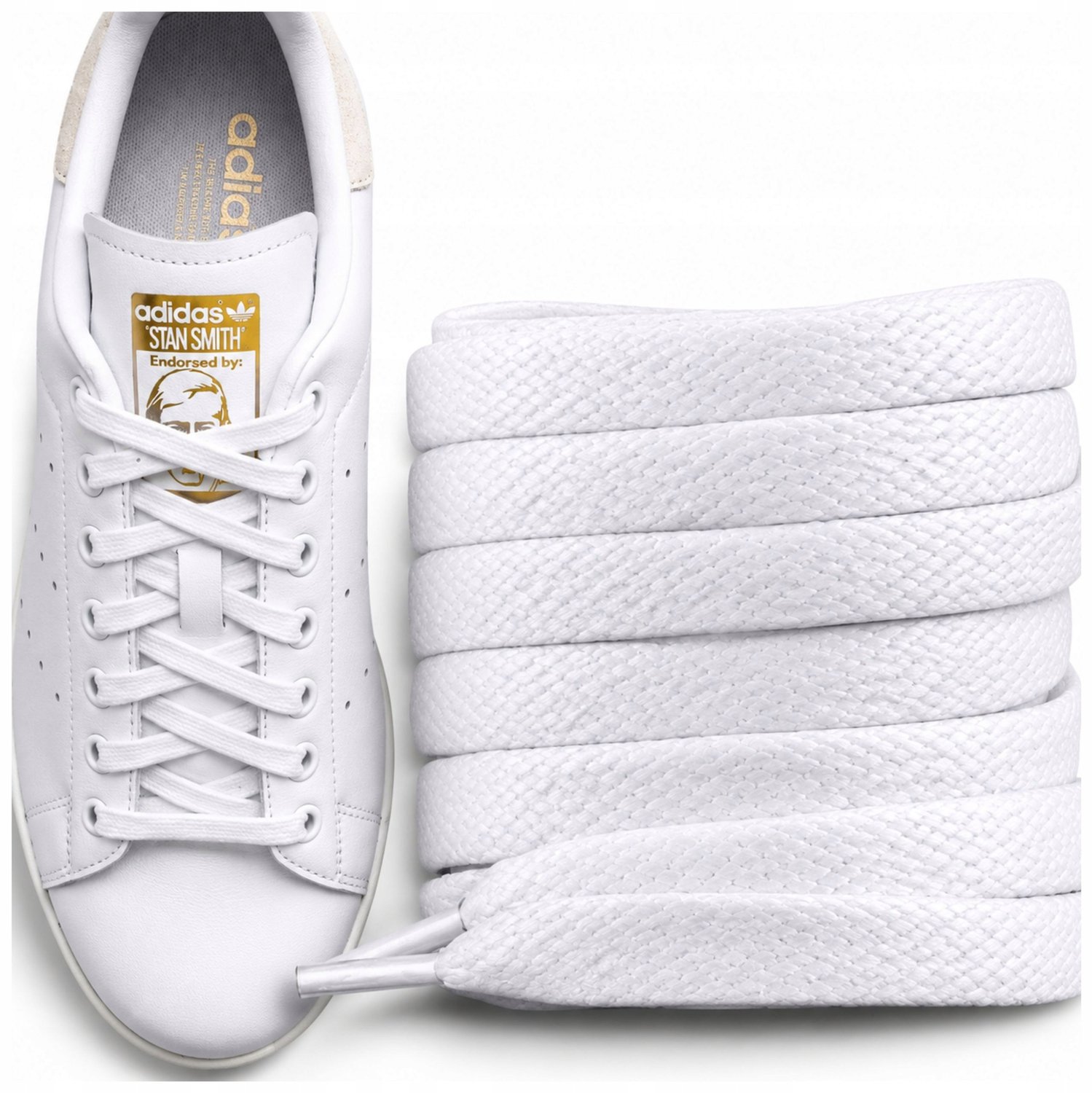 Witte Sneakers Veters 150 cm Sterk & Duurzaam 8 mm Breed