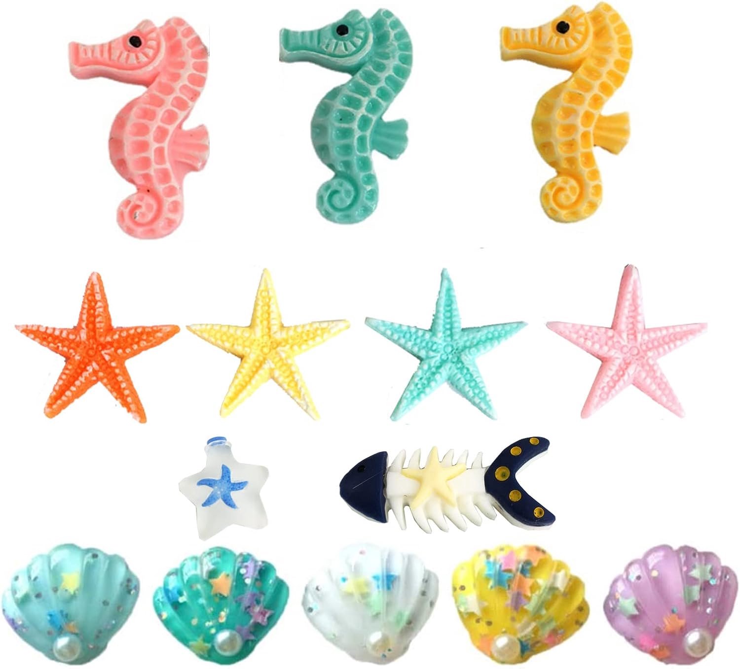 15 Stuks Harz Cabochons Zeester - Creatieve Kunstmatige Zeesterren - Herbruikbare Decoratie - ShopVlot
