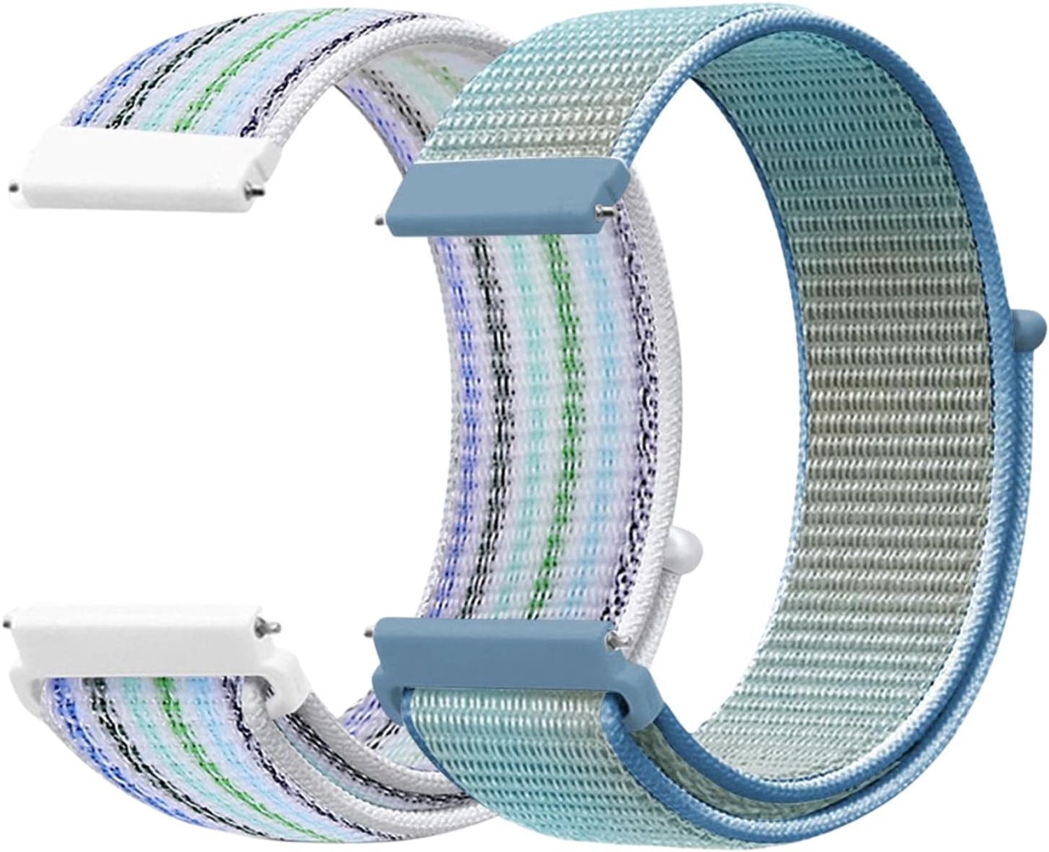 2 x Children's Nylon Bracelets, 20 mm, Children's Smartwatch Bracelet, Fastener, Adjustable Replacement Straps for - ShopVlot