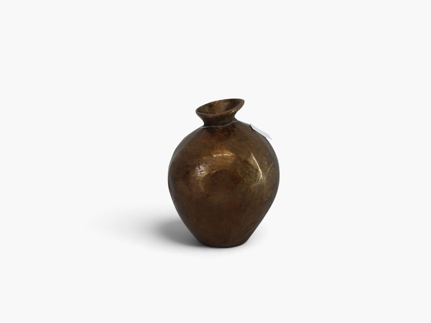 Vase Aluminium Ant.Brass shiny S 23x30cm Buitengewoon de Boet