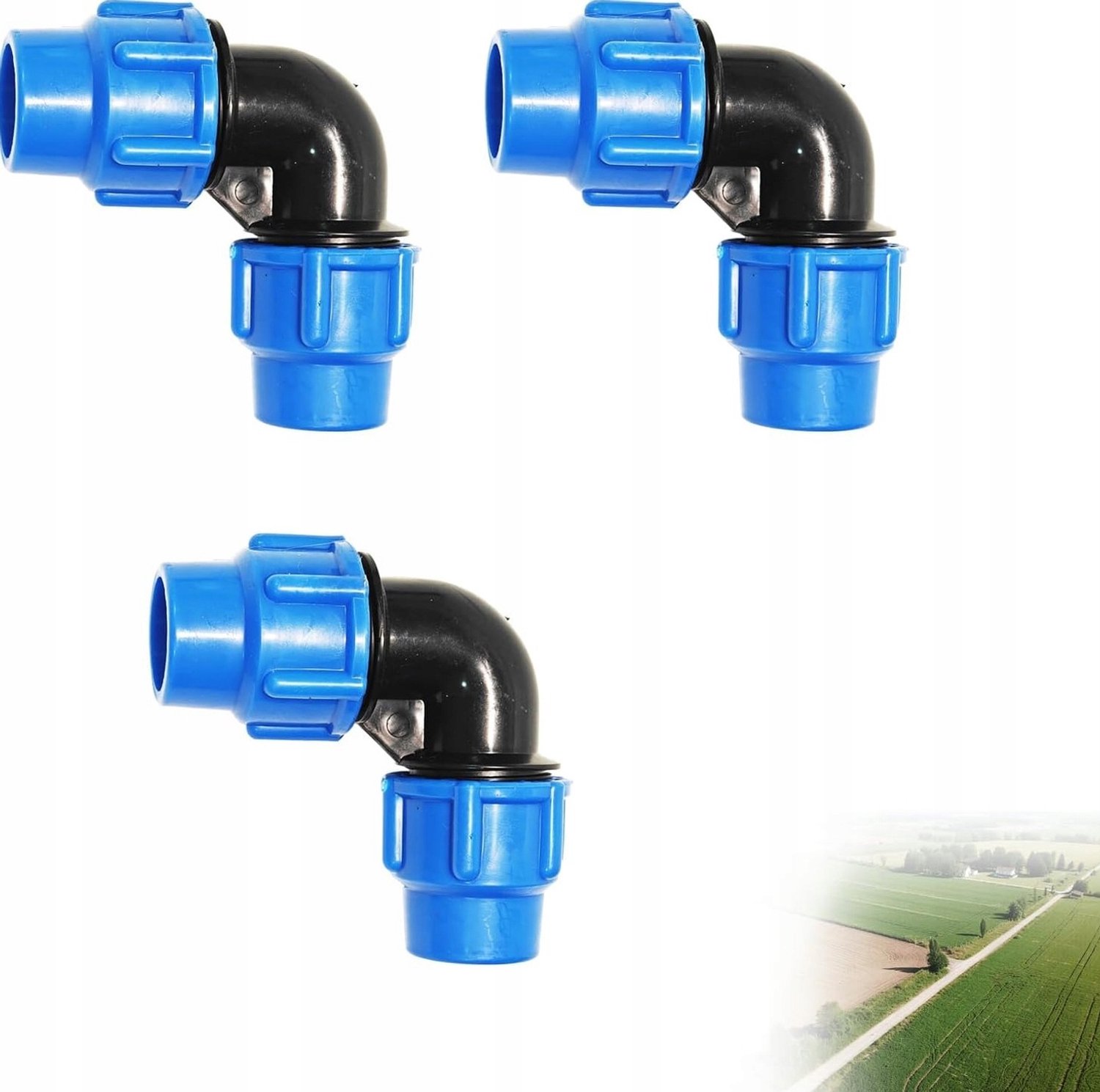 Hoekkoppeling 25mm 90 Graden 3 Stuks Waterleiding Tuin