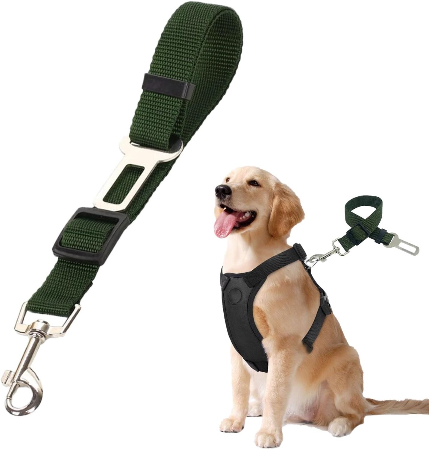 Verstelbare Autogordel voor Honden en Katten, Veilig Dierentuig voor Achterbank, Ideaal voor Reizen en Vervoer