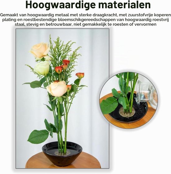 Set van 4 bloemensteunen voor Ikebana, ideaal voor hotels en bloemisten, perfect voor woonkamerdecoratie en bloemschikken — afbeelding 2
