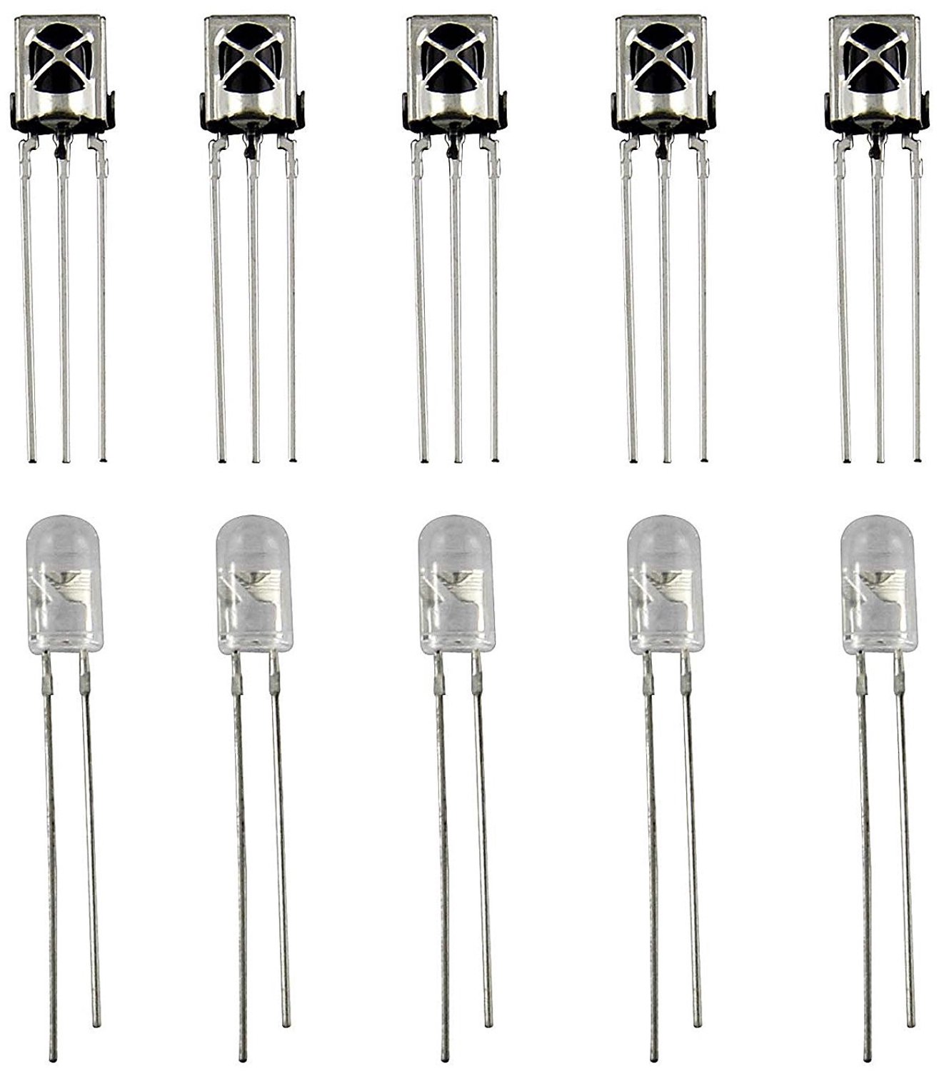 Infrarood diode LED set - 5 paar - compacte constructie - sterke ontvangst voor afstandsbediening - ShopVlot