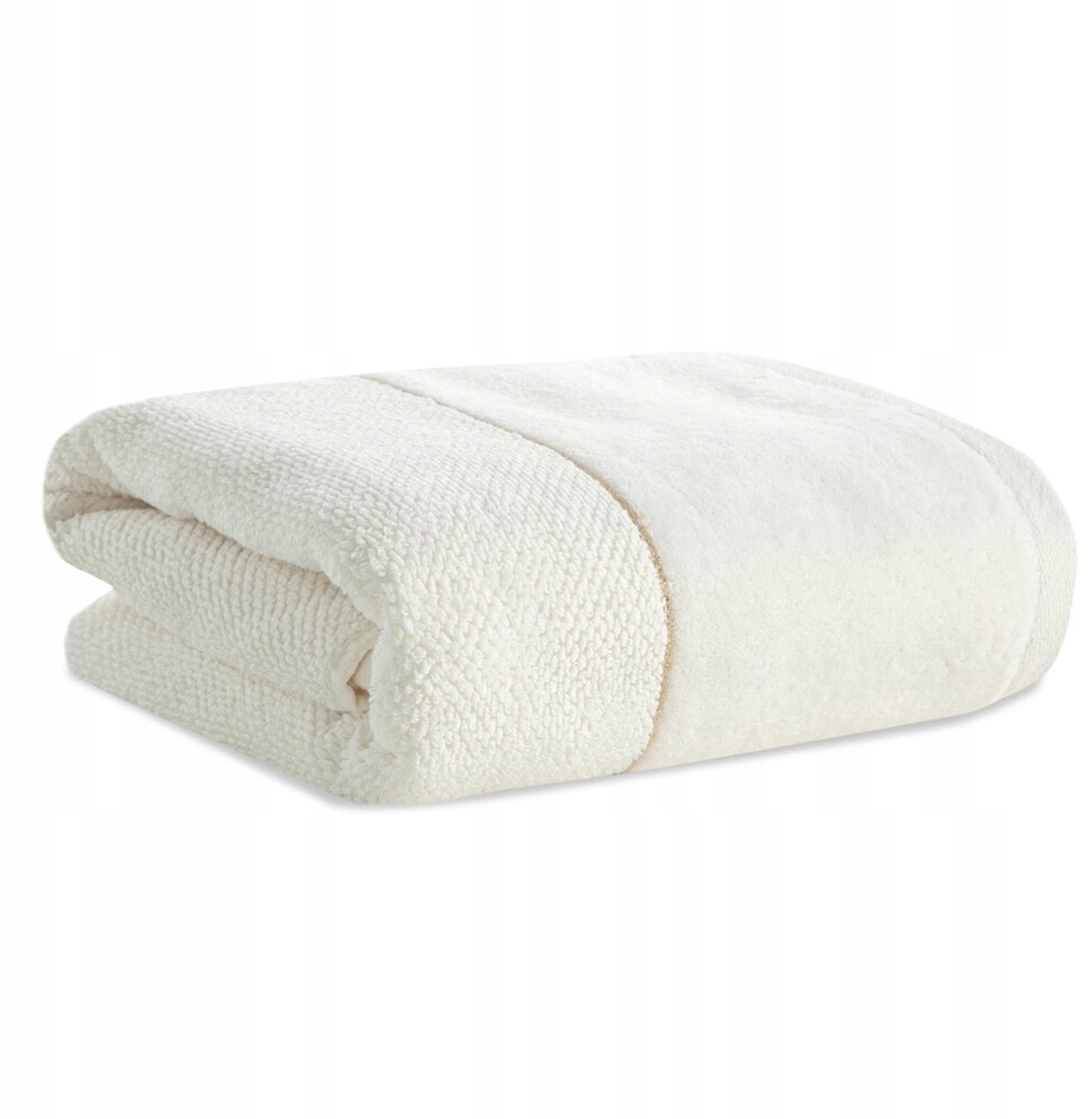 Kleine crème handdoek 30x50 cm met velours boord