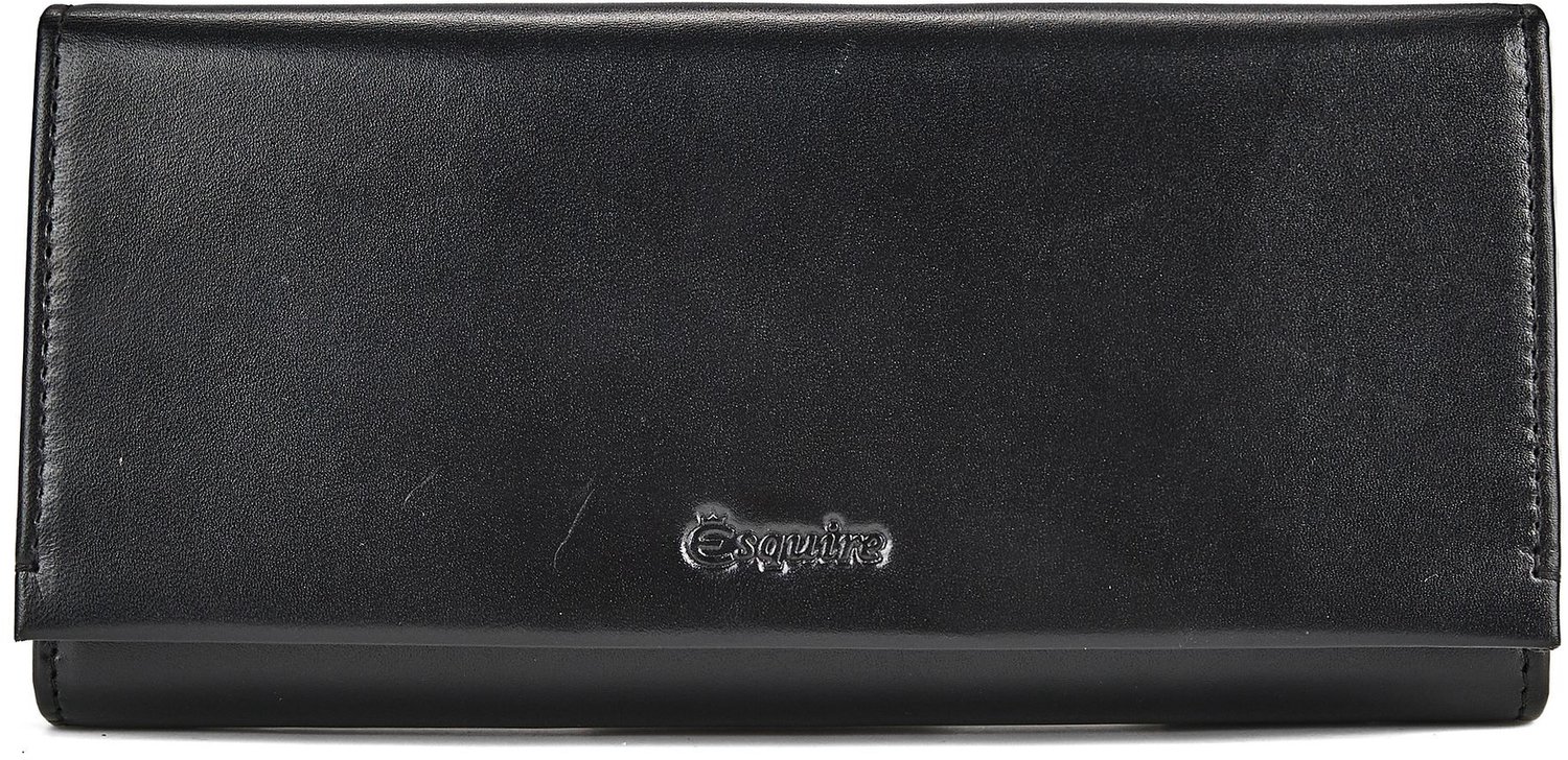 Esquire Silk Portemonnee RFID-bescherming Leder 18.5 cm - Dames - Horizontaal - schwarz