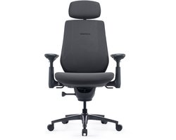 LiberNovo Maxis Airflow dynamische ergonomische stoel, zitdiepte 52 cm, stof in grafietkleur
