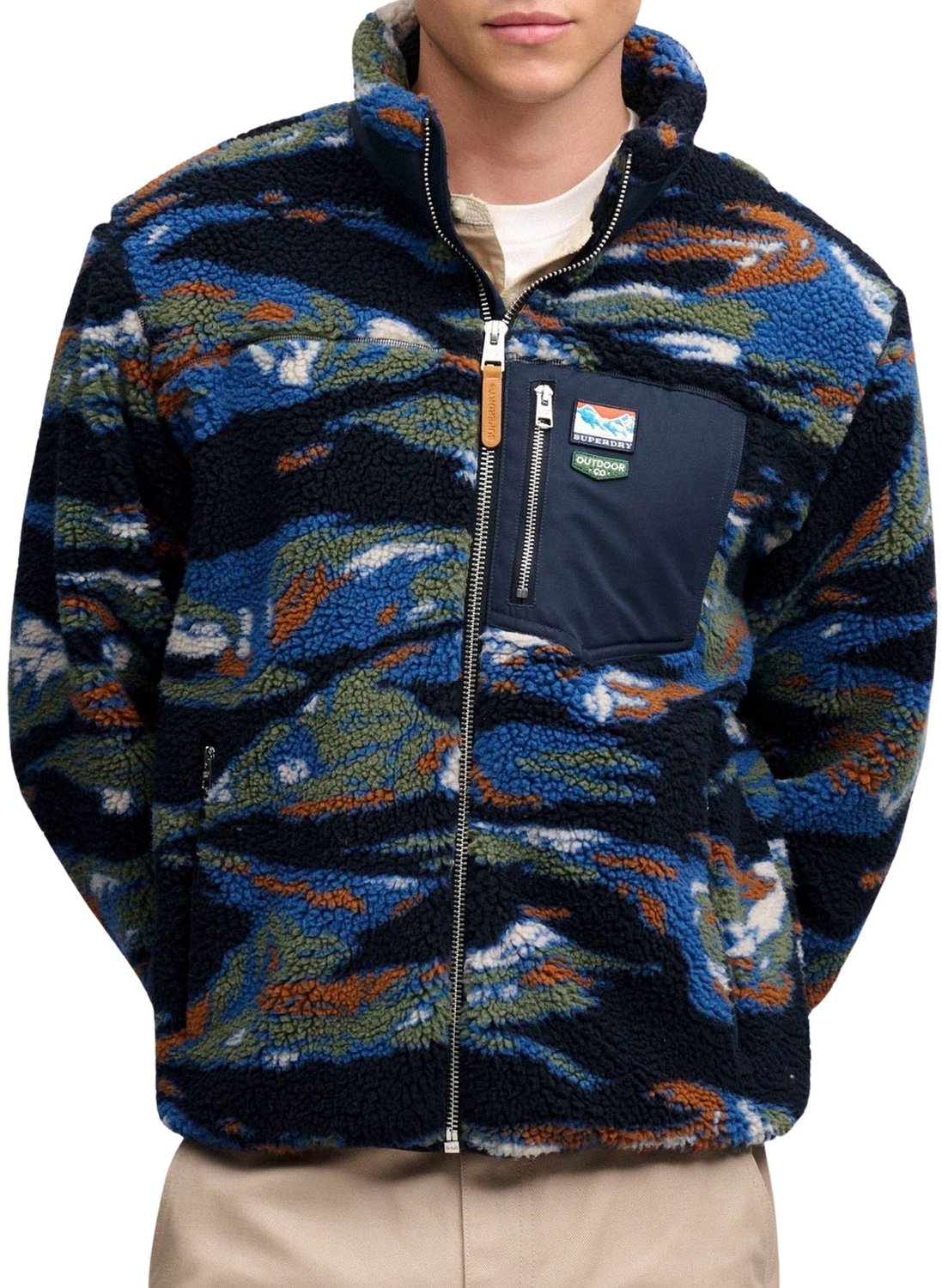 Superdry Terrain Fleece Jas Heren Zwart