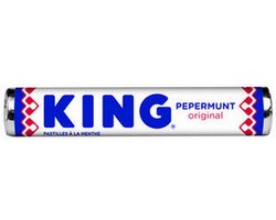 King Pepermunt snoep doos - Verfrisser mint smaak - Showdoos voordeelverpakking met 36 rollen à 44 g - Pepermuntjes