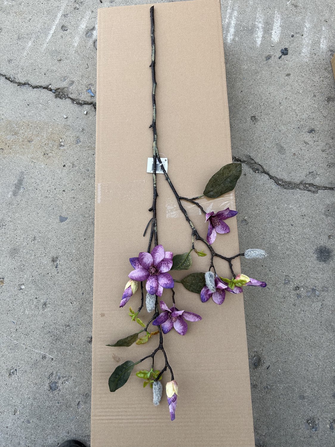 Kunsttak magnolia 86cm paars