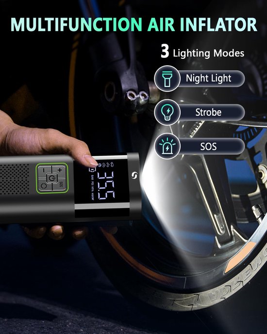 Luchtpomp Elektrische - 150 Psi Capaciteit - 12 V DC Voeding - Compact Formaat - Draagbare Pomp — afbeelding 4