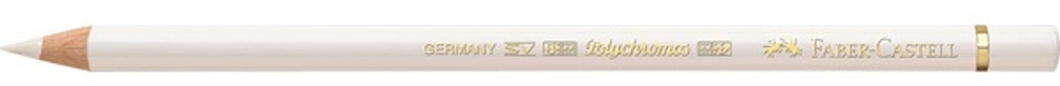 Kleurpotlood Faber Castell Polychromos 101 wit doos met 6 stuks