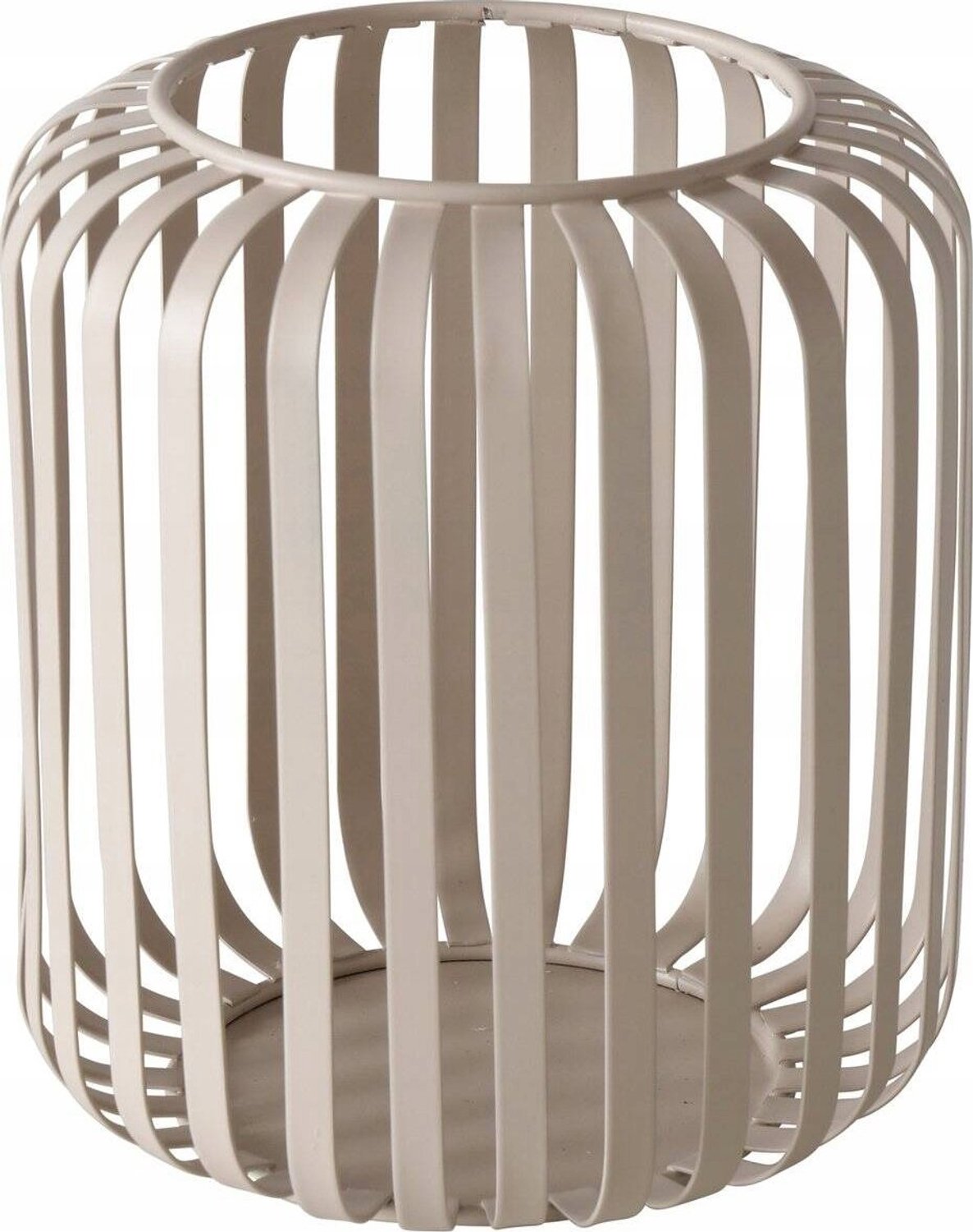 Boltze metalen lantaarn Viki - zandkleur, 13 x 15 x 13 cm, tafeldecoratie Beige