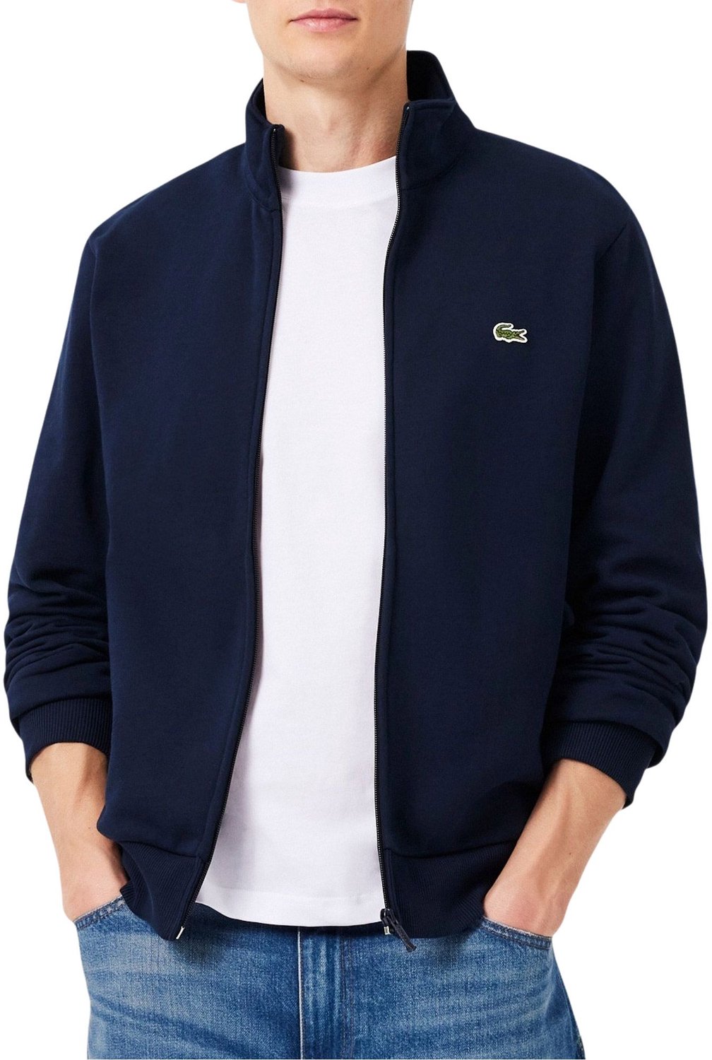 Lacoste Full-Zip Sweater Heren Blauw