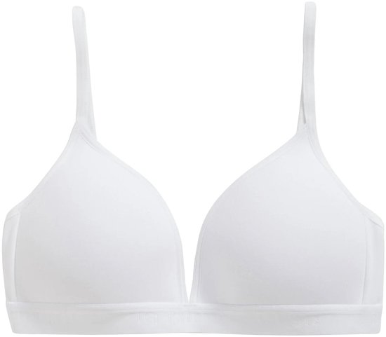Witte Ten Cate beha met voorgevormde cups, verstelbare bandjes en een subtiele merkopdruk op de onderband.