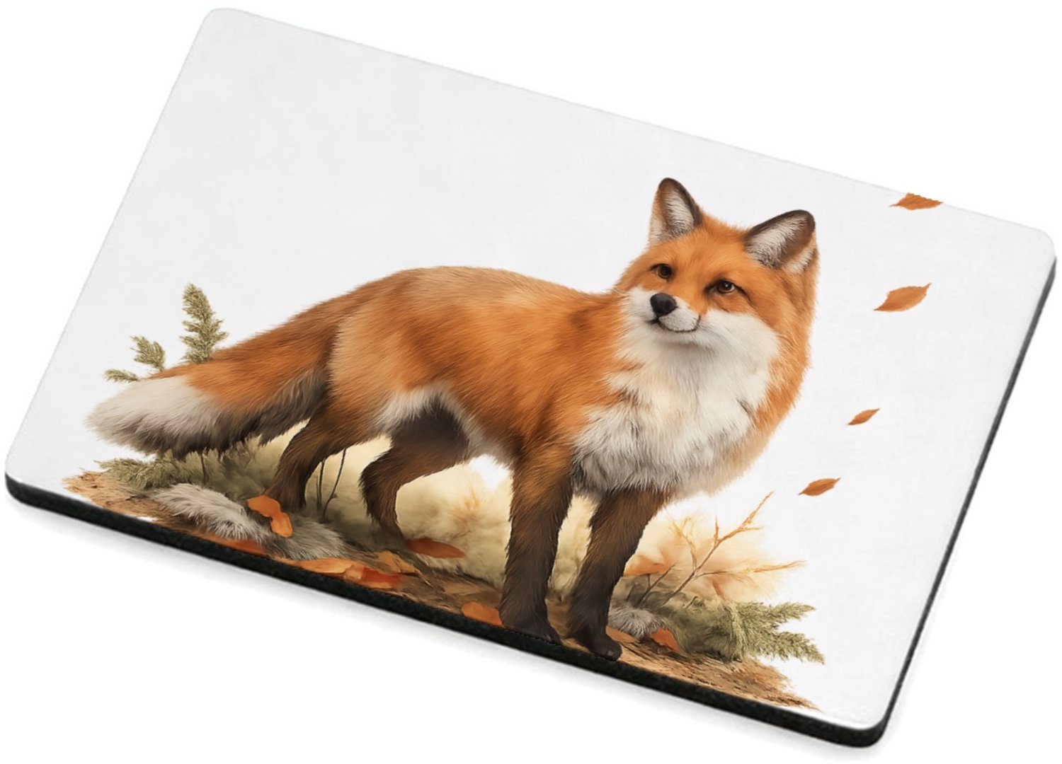 Mr Cadeautjes MDF magnetische fotolijst 7,5 x 5 - design Sfeervolle bosavond met een enkele sterke hoofdfiguur en war | cadeau Wit