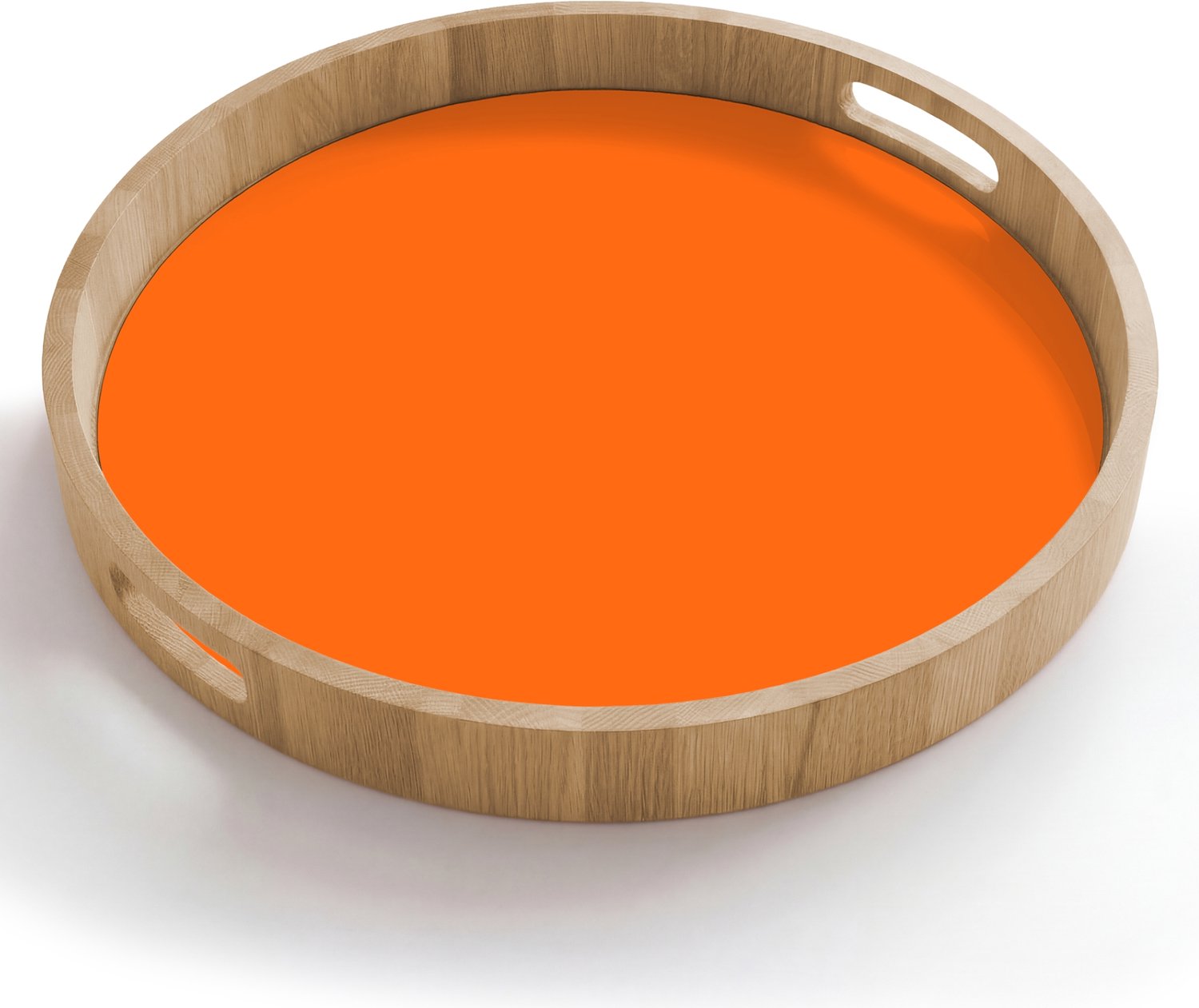 Dienblad rond 50x50 cm - Schootdienblad hout - Spiced - Pumpkin - Oranje - Borrelplank rechthoek - Plateau houten dienbladen