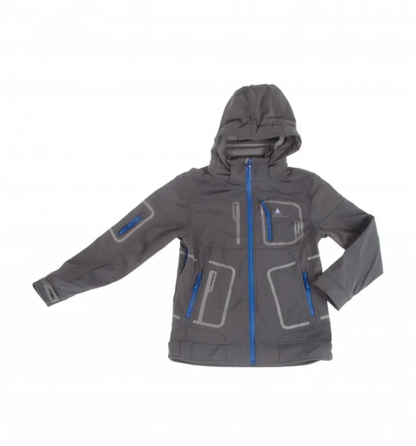 Kinder softshell jas Peak Mountain Ecoftibi Grijs