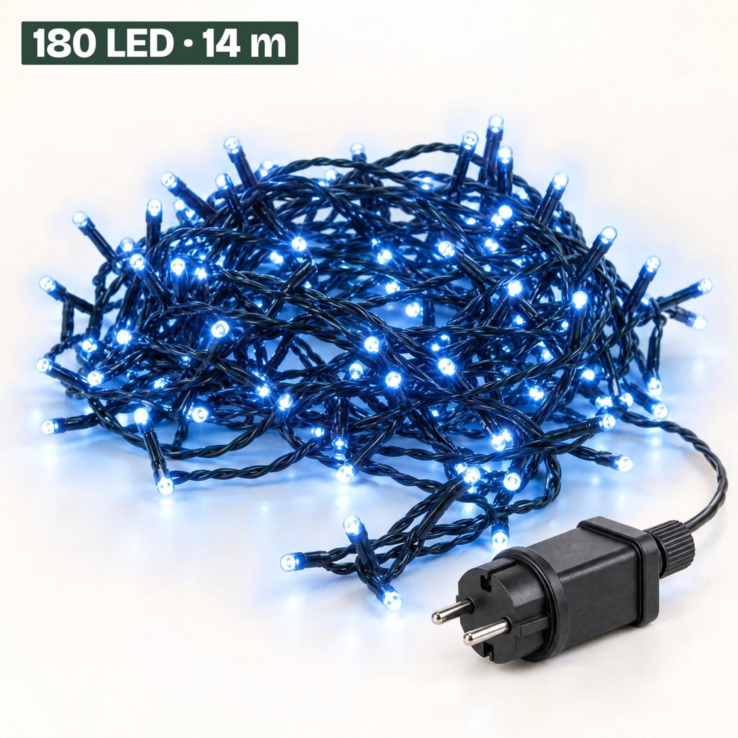 Levano Kerstverlichting Buiten 180 LED 13,5 m Blauw - Lichtsnoer voor Binnen en Buiten - Kerstlampjes met Stekker - Kerstboomverlichting - Lichtslinger - Kerstlichtjes - Lichtketting - Kerstversiering - Timer - Lichtfuncties - Geheugen