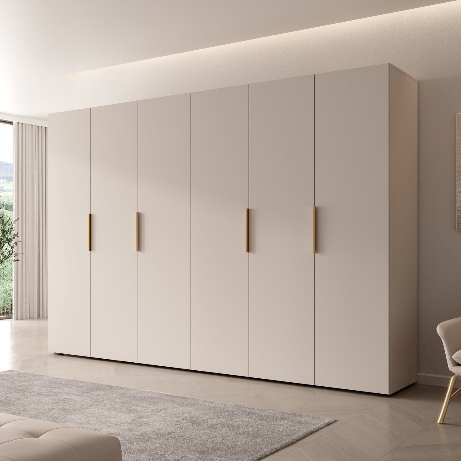 MEUBELLA Kledingkast Marquesa - Beige - 300 cm