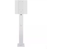 Vrijstaande EV Laadpaal Standaard met Geïntegreerde Kabelhaak & Universele Adapterplaat - Duurzaam Koudgewalst Staal met Elektrostatische Coating - Vloermontage voor Thuis en Zakelijk - Wit (130 cm)