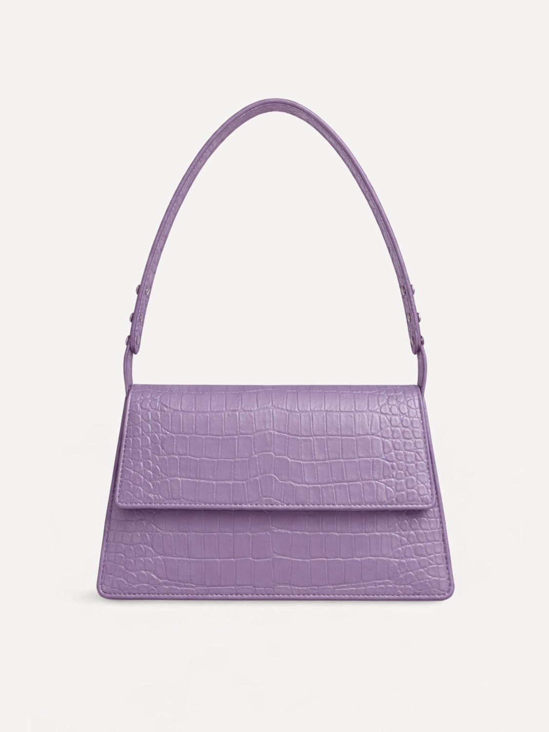 PURE Studios OPHELIA Croco - Leren schoudertas - Lavender