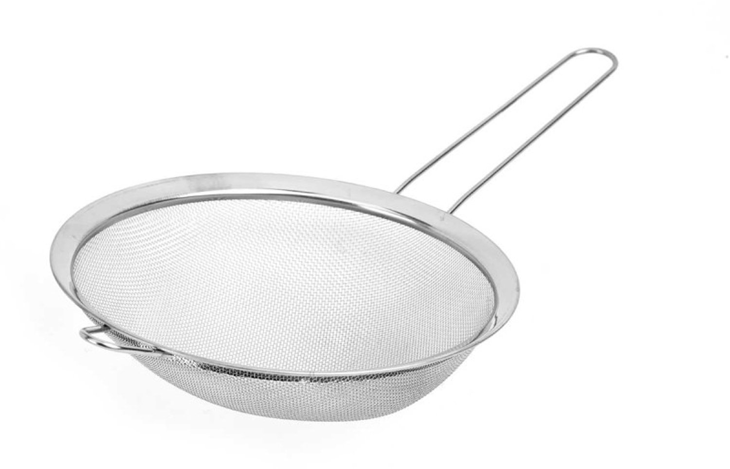 Kinvara - Zeef RVS - Fijnmazige Bolzeef en Keukenzeef - 18 cm - Met Handgreep en Steunbeugel