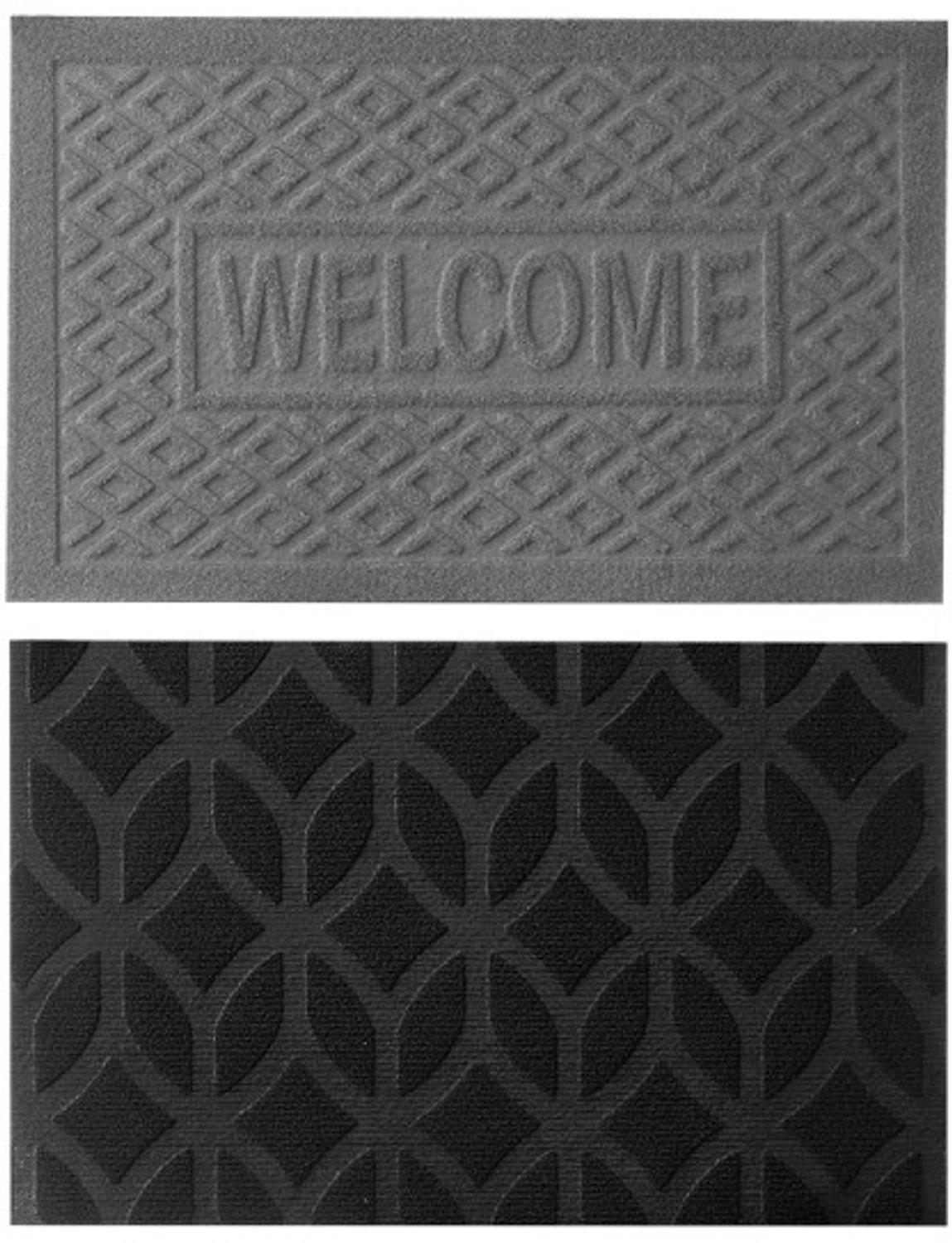 Giftdecor Antislip Deurmat - 1 stuk - Circa 40 x 60 cm - Polyester en PVC - Grijs of zwart