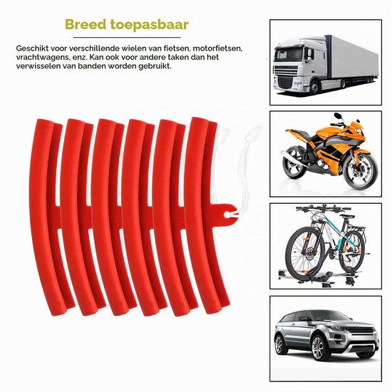 6 stuks velgenbeschermers, bandenmontage velgrandbescherming, rubberen velgenbeschermers voor alle gangbare — afbeelding 3
