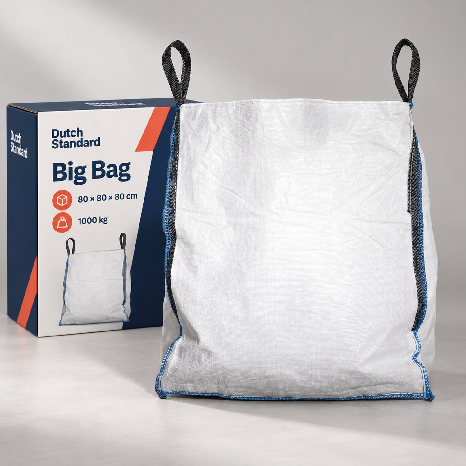 Dutch Standard Big Bag – 80 × 80 × 80 cm – 1000 kg – Wit – 1 stuk