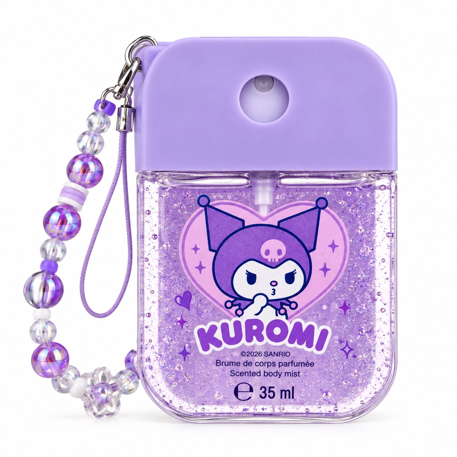 Kuromi Body Mist - Body Spray - Parfum Spray - Lichaamsspray - Zoete Snoepgeur - Vegan - 35 ml - Met Kralenhanger