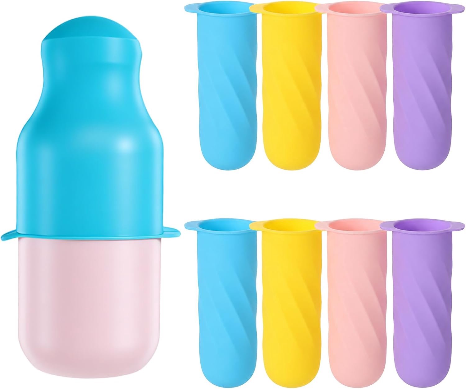 Siliconen fleshoezen 8 stuks - elastisch - lekvrij - ideaal voor reizen - Homevero