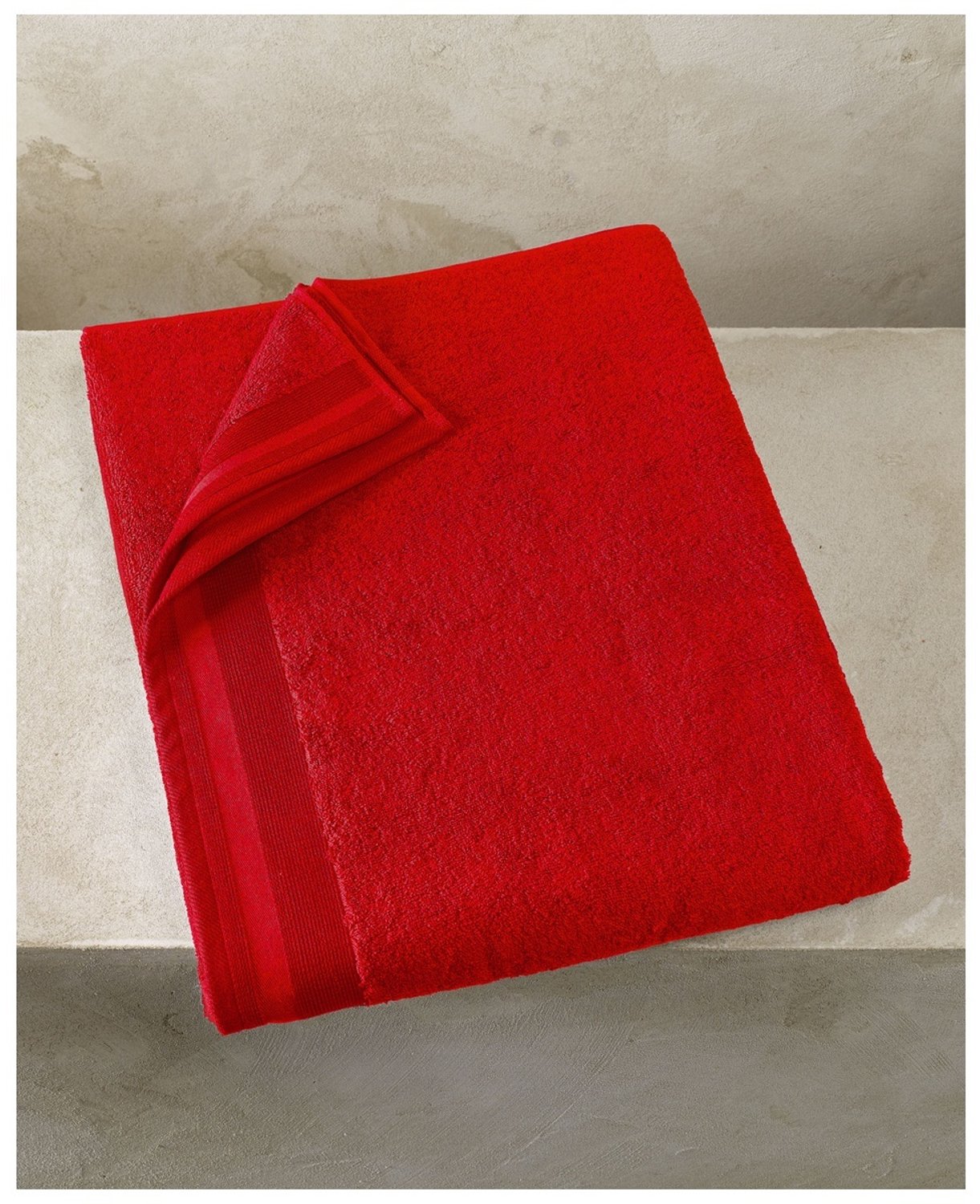 De Witte Lietaer Badlaken Contessa 100x150cm - scarlett red - katoen