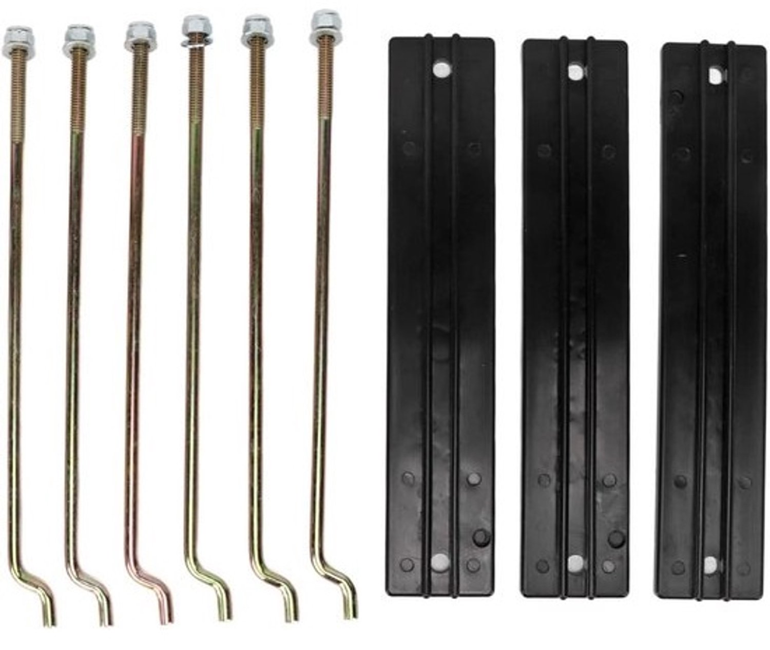 Batterijborgplaatset - Accuhouder voor golfkar - Accu vastzetten - Stevige metalen constructie - 279 cm - Metaal
