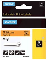 DYMO Rhino industriële Vinyl Labels | 19 mm x 5,5 m | zwarte afdruk op wit | zelfklevende labels voor Rhino & LabelManager labelprinters