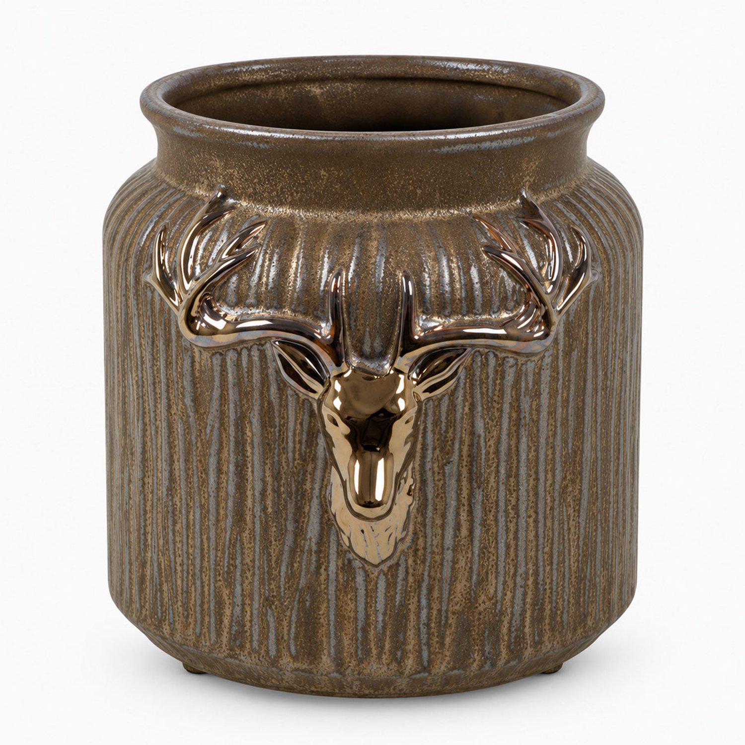 Hert Pot Keramiek - Brons - ⌀ 21 cm