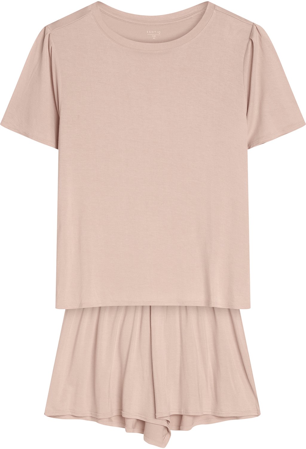 ESOTIQ Carmona - Damespyjamaset - Zandbeige - Korte mouwen - Short