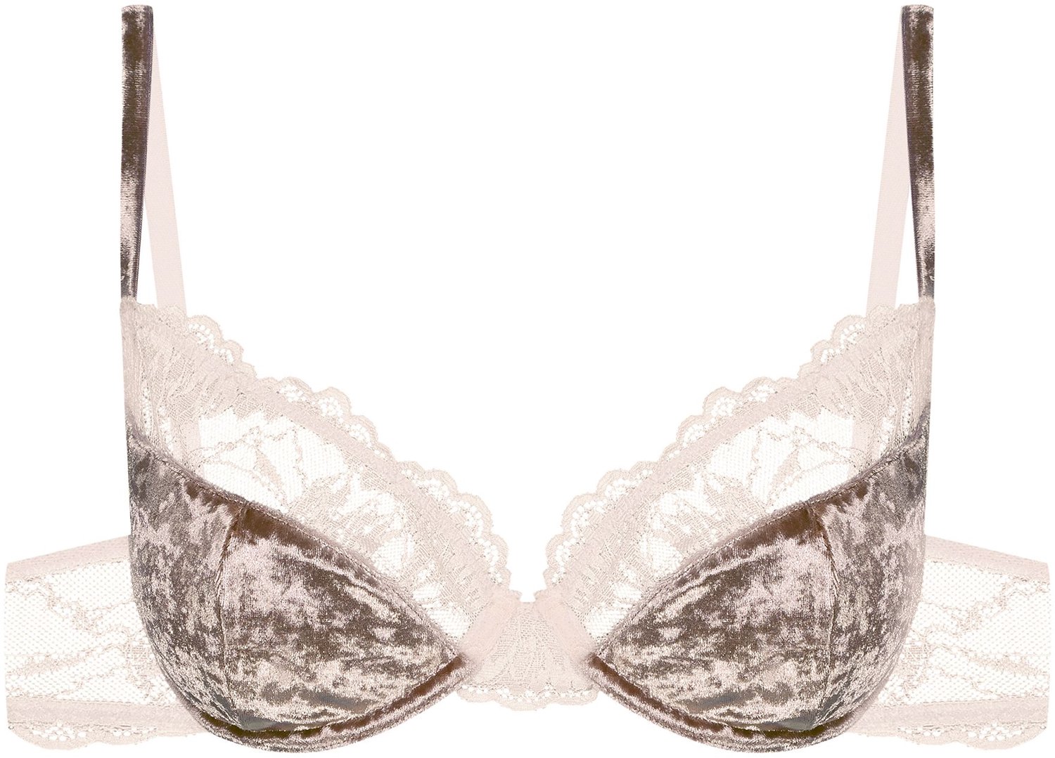 ESOTIQ Bien - Zachte beha - Bruine cups - Crèmekleurig kant Bruin;Crème