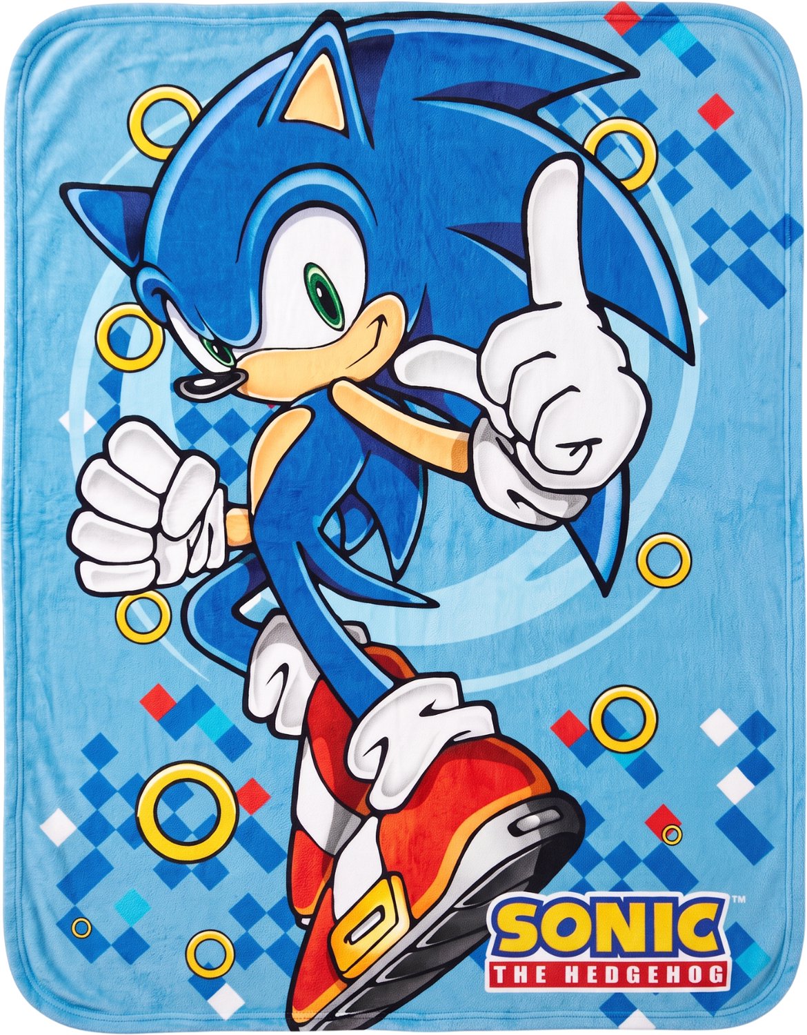 Sonic Gold Ring Fleece deken 100 x 140 cm Blauw