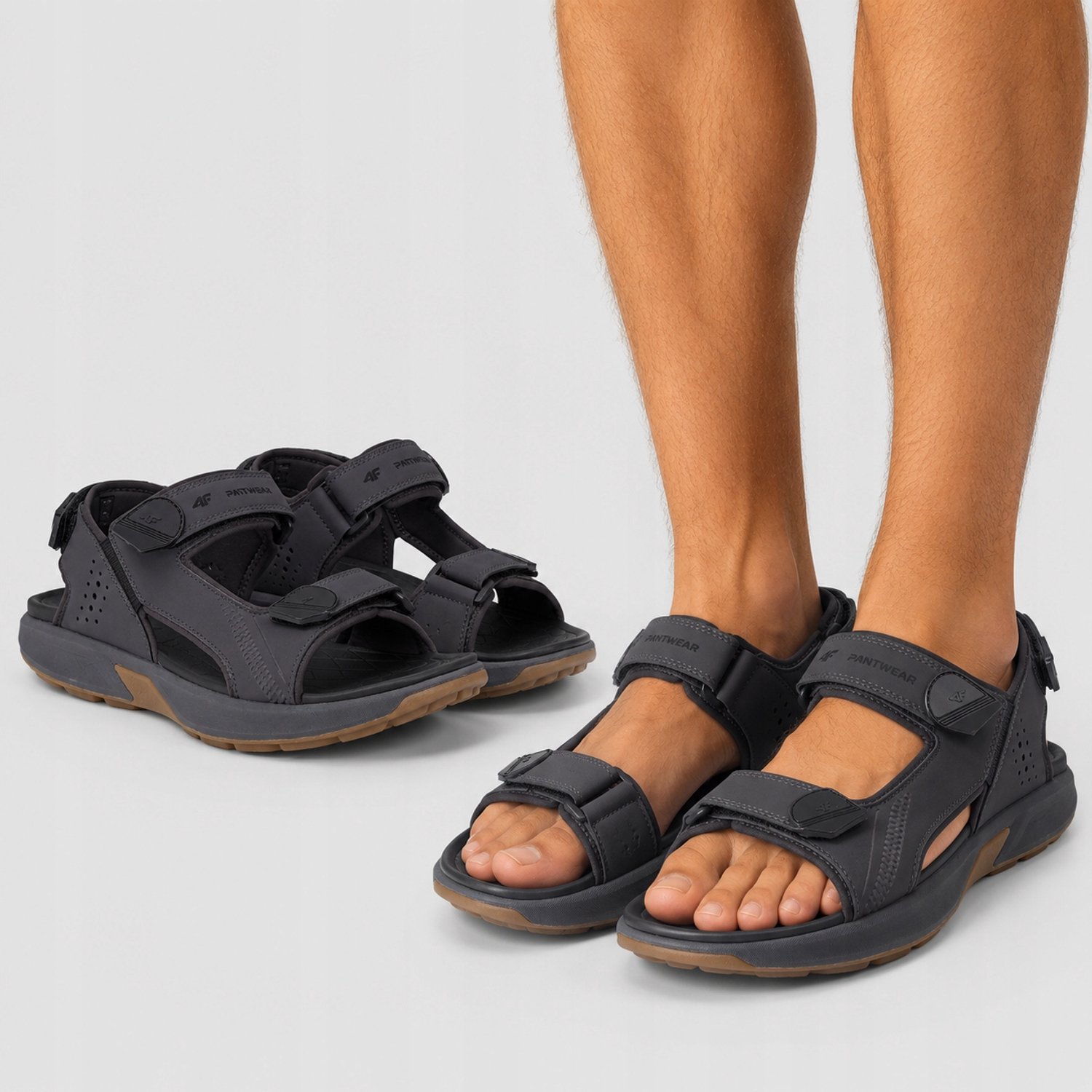 4F Heren Sandalen Zomer – Comfort & Grip Grijs