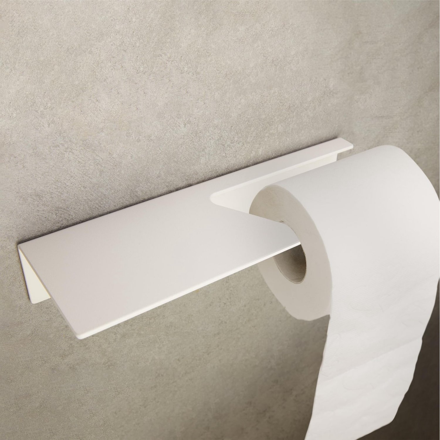 Toiletrolhouder - Zelfklevend - Mat wit