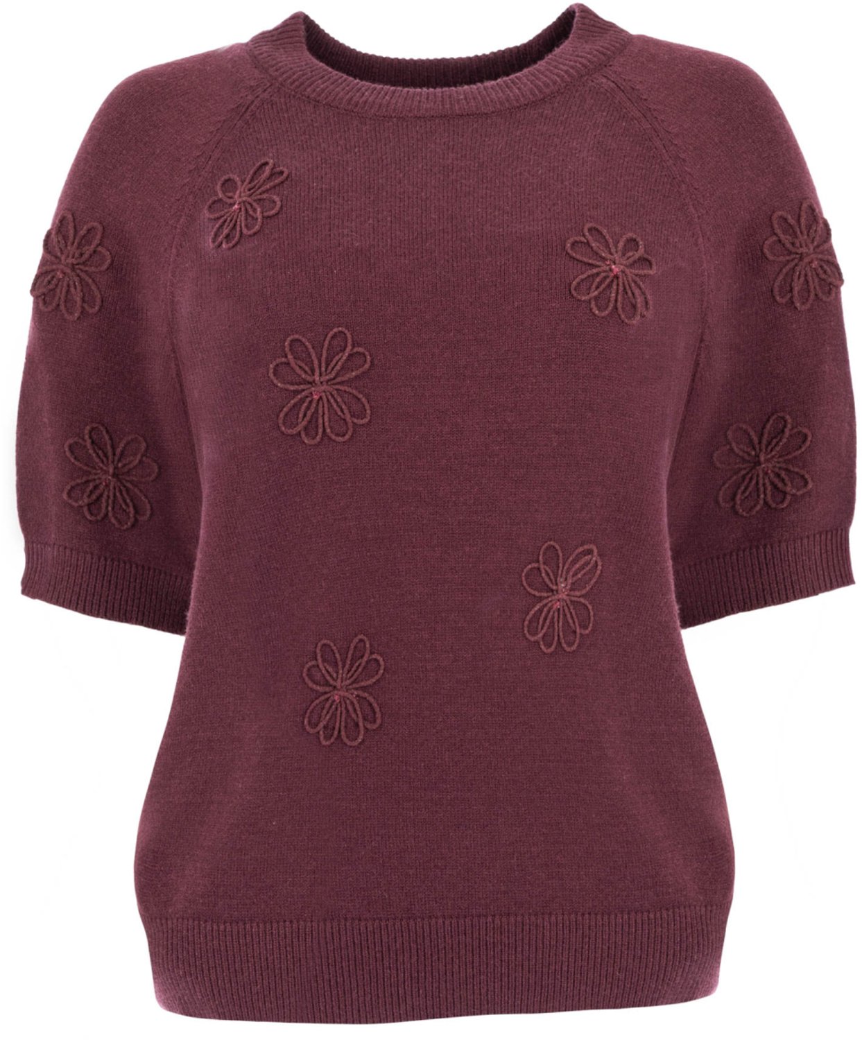 NED Trui Main 1 2 Ss Rmb Design Brei 26w1 U441 01 821 Grape Wine Dames Maat - M