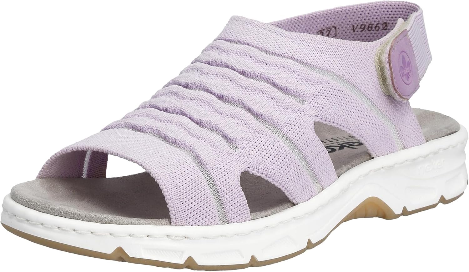 Rieker Dames Sandalen V9862 Pastel Paars