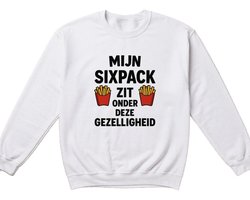 Grappige Sweater – MIJN SIXPACK ZIT ONDER DEZE GEZELLIGHEID – Casual Outfit – Unisex Sweater voor Dames & Heren – Humor Cadeau