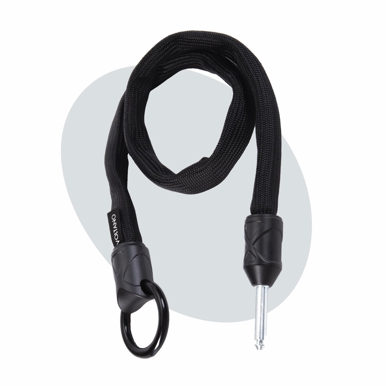 Voltano Insteekketting – 140 CM – Zwart - 5,5 MM Gehard Staal - Polyester Beschermhoes - Geschikt voor Stadsfiets / E-bike