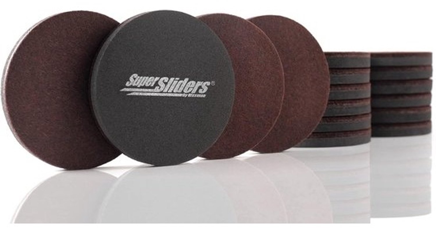 Meubel Glijders - Verplaatsers - Vloer Beschermen - Herbruikbaar Zelfklevend - 3.5 Inch Rond - Bruin