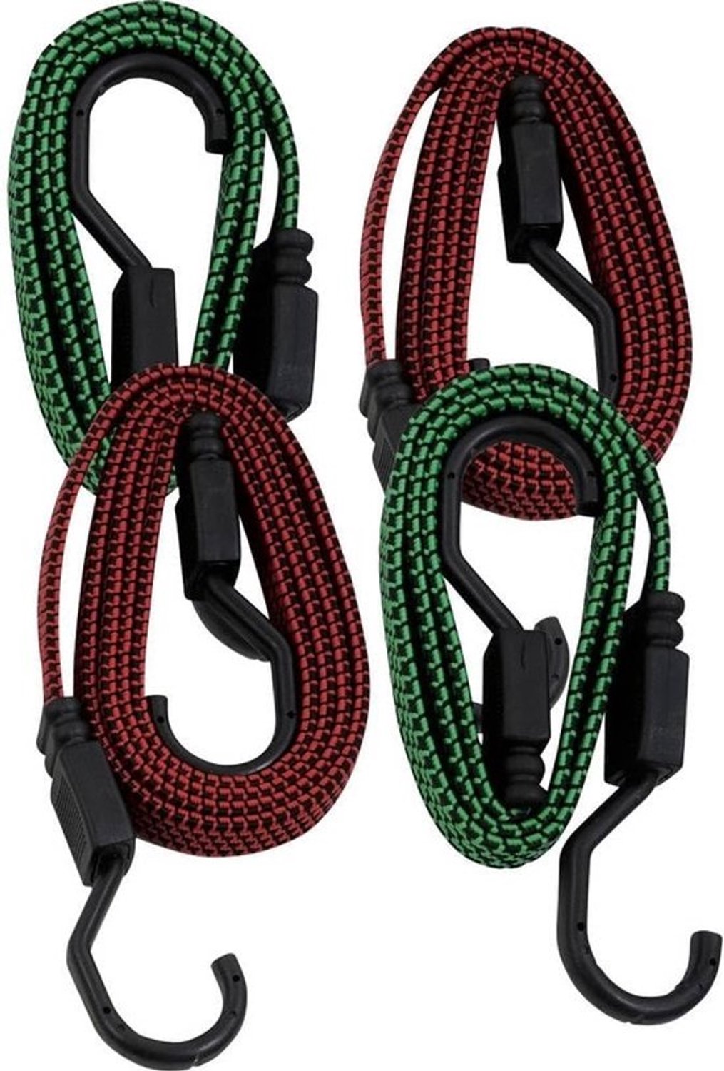 Expander met Haak - Spanband plat - Vastzetten lading - Verstelbaar en stevig - 1 stuk - Rood/groen